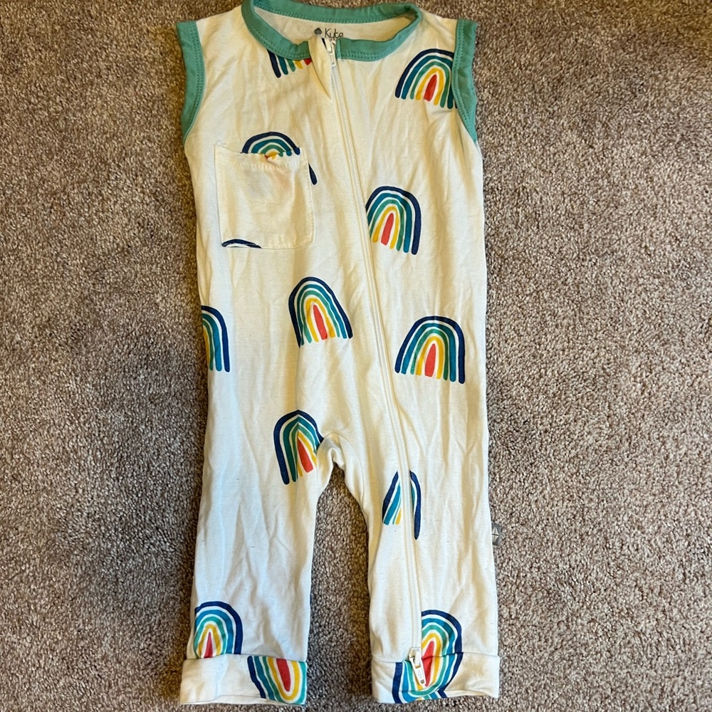 Kyte Baby Jade Rainbow Sleeveless Romper 0-3 Month